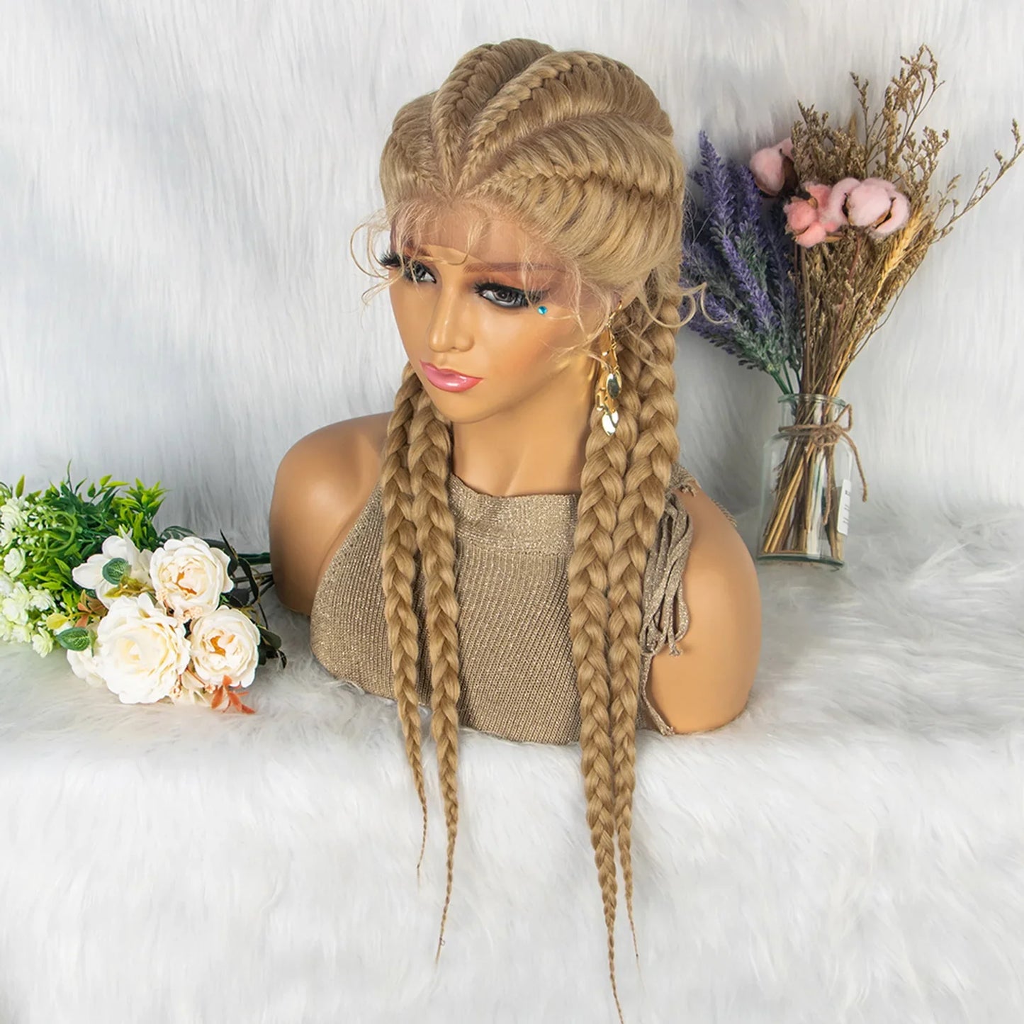 KIMA New Arrival 26" Braided Wig | Lace Front with Baby Hair