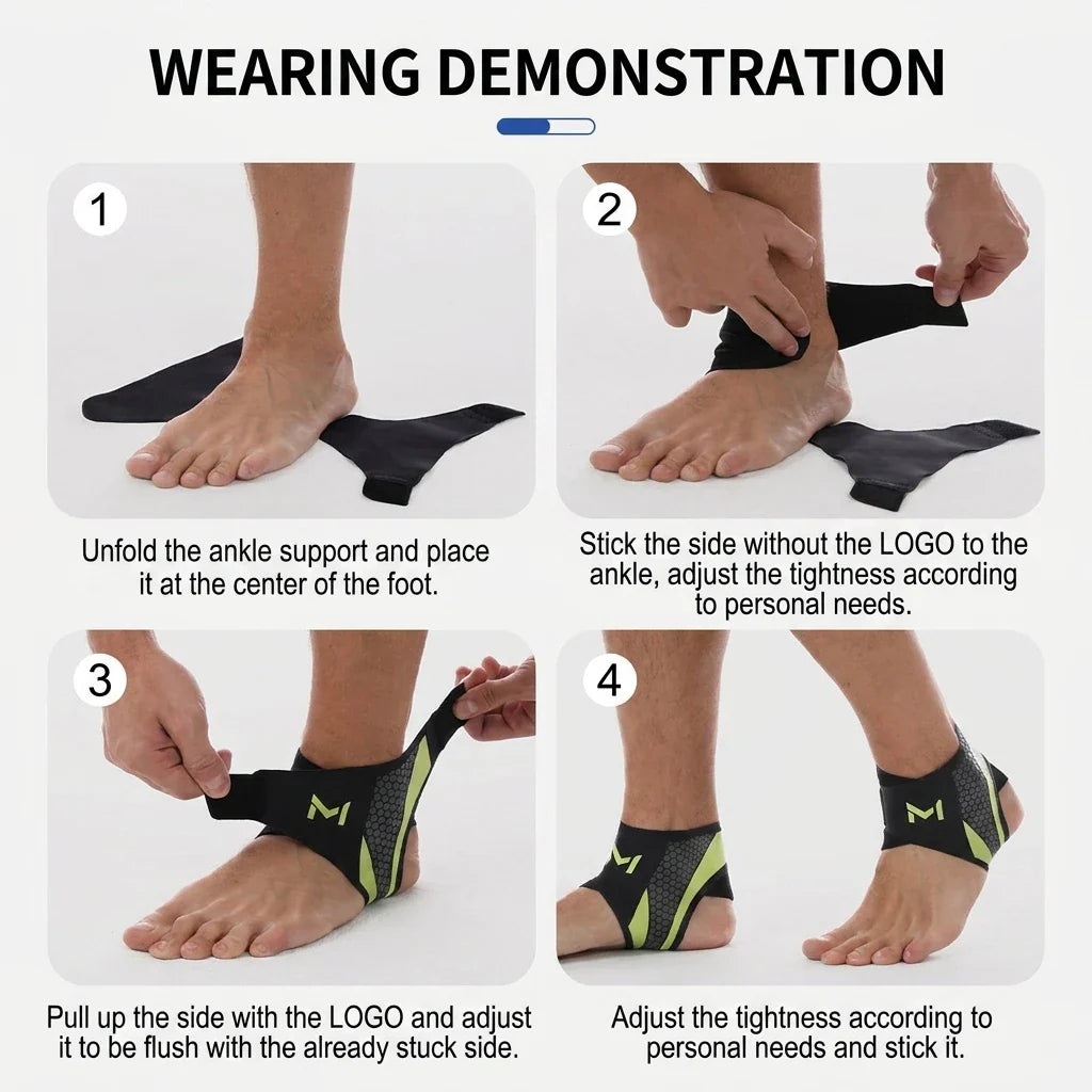 1Pcs Ankle Protectors Running Joint Strain Ankle Wear Tear Anti-fracture Ankle Protector Basketball Soccer Men Women