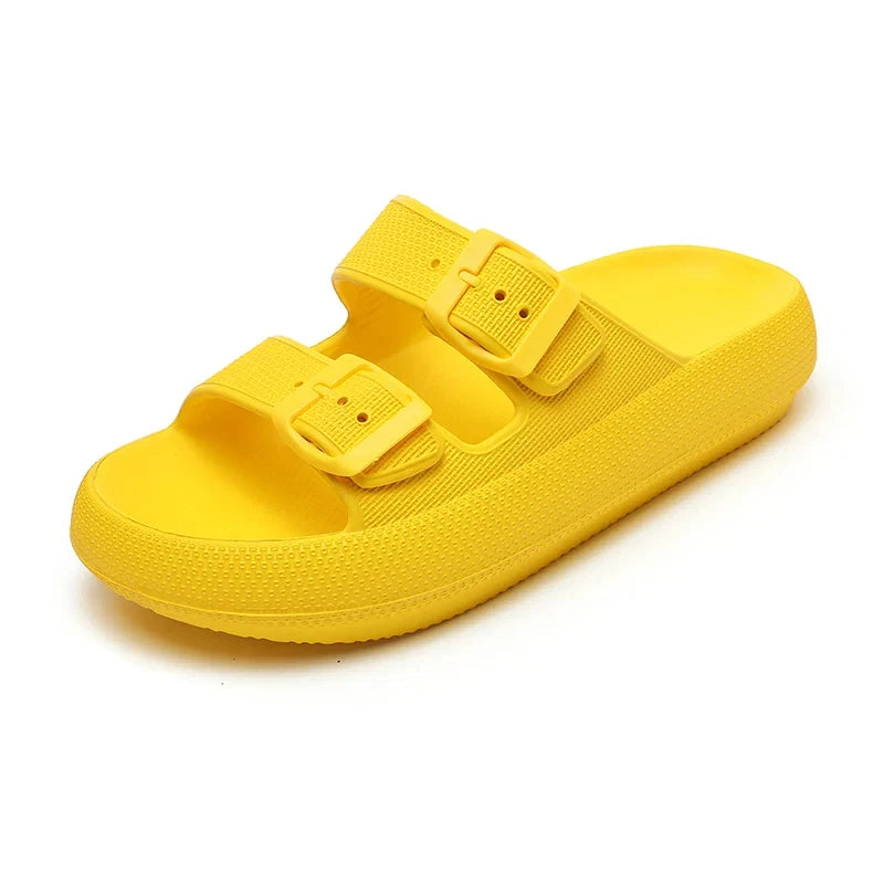 Women's Thick-Soled 4cm Platform Slippers Summer New Non-Slip Casual Beach Sandals Outdoor Indoor Comfortable Buckle slides