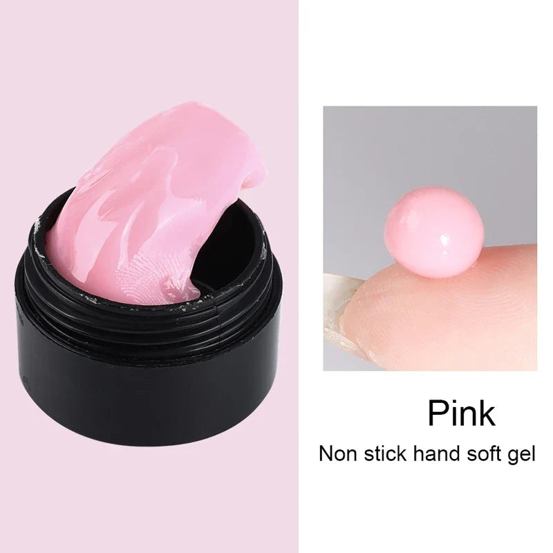 5G Crystal Soft Solid Extension Nail Gel Clear NudePink Aerylie Carving Flower Jelly shaping DlY Model Manicure