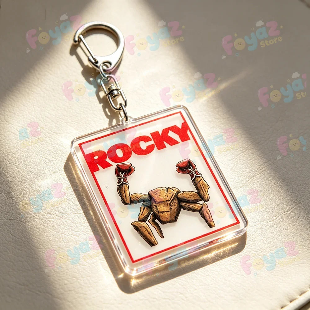 Rocky Amaze Amaze Keychains for Accessories Bag Charm Project Hail Mary Mission Crest Keyrings Jewelry Fans Gifts