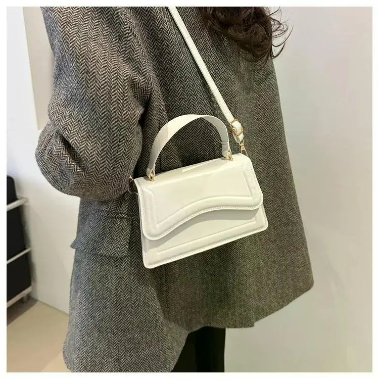 High Quality PU Leather Handbag & Purse for Women | Solid Color Shoulder Crossbody Bag (Lady Messenger, Small Tote for Girls)
