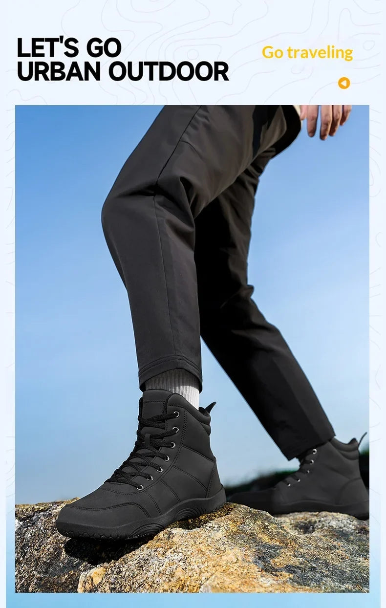 2026 New Unisex Sports Shoes Lightweight And Non Slip Walking Shoes Comfortable High Top Solid Color High-Quality Hiking Shoes