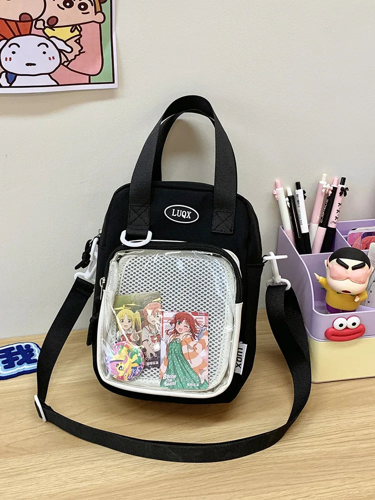 Casual Girl Ulzzang Ita Bag | Small Versatile Crossbody & Transparent Bar Chi Cute Shoulder Mobile Bag