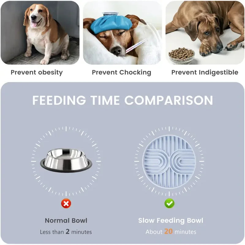 Silicone Dog Bowl Slow Feeder with Suction Cup Slow Feeding Pad Dog Licking Pad Anxiety-relieving Utensils Pet Supplies Bowls
