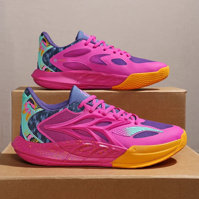 Men's Basketball Shoes Breathable Cushioning Non-Slip Wearable Runing Shoes Gym Training Athletic Basketball Sneakers for Men