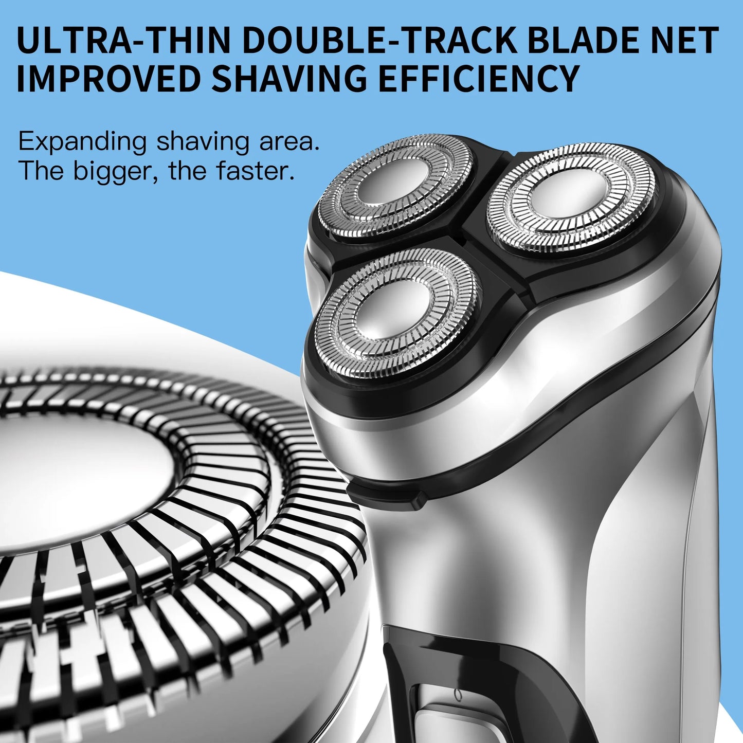 Blackstone USB Rechargeable Rotary Shaver for Men 3D Floating Blade Washable Beard Shaving Machine Electrical Facial Hair Trimme