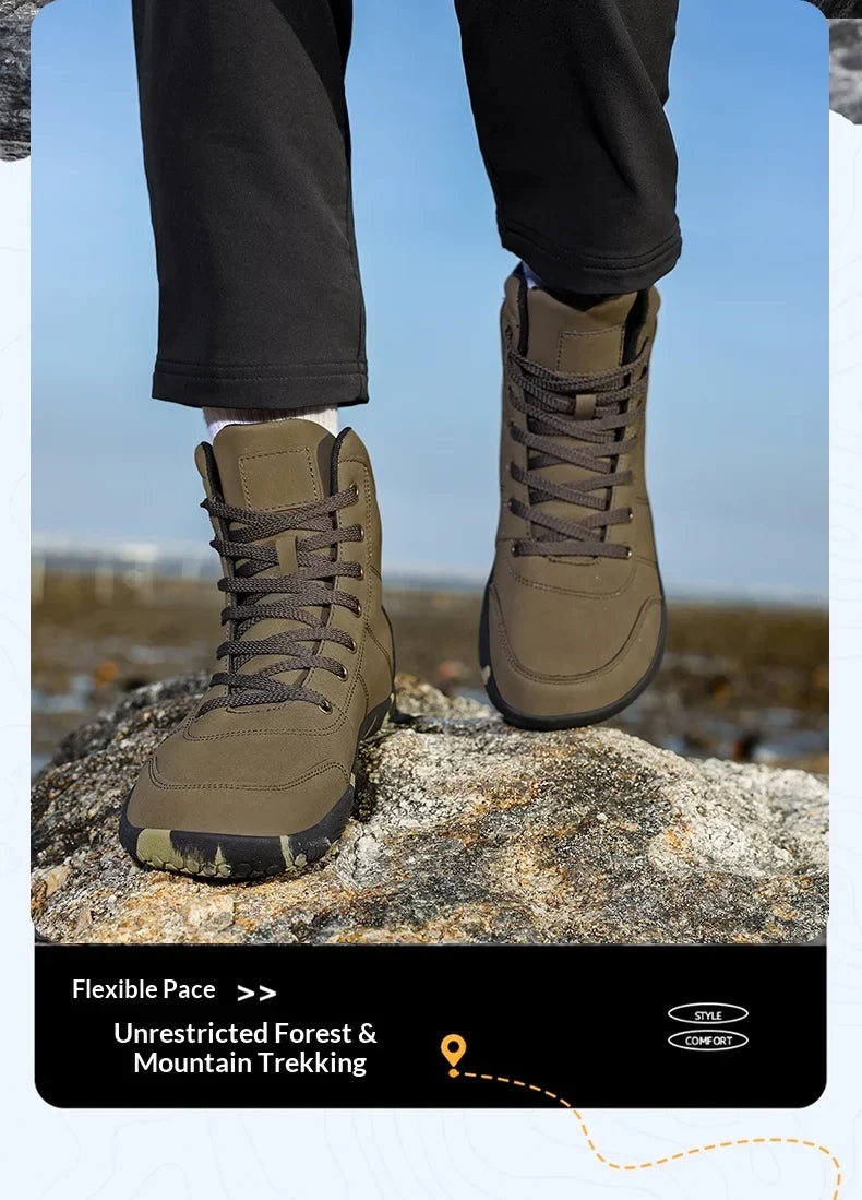 2026 New Unisex Sports Shoes Lightweight And Non Slip Walking Shoes Comfortable High Top Solid Color High-Quality Hiking Shoes