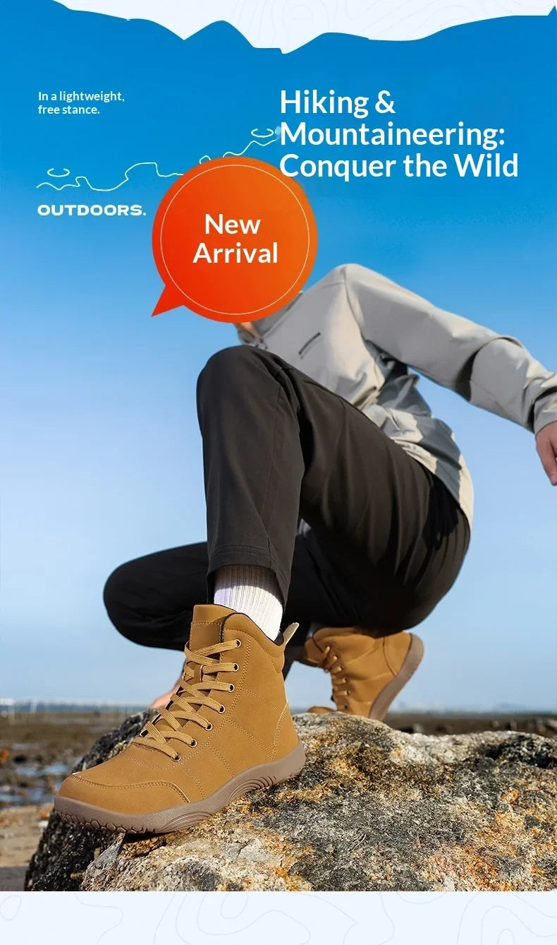 2026 New Unisex Sports Shoes Lightweight And Non Slip Walking Shoes Comfortable High Top Solid Color High-Quality Hiking Shoes