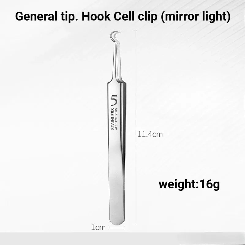 German 1/3/8Pack Extra Fine No. 5 Cellular Acne Blackhead Tweezers - Facial Beauty Remove Acne Needle Tools for Skin Care Tools
