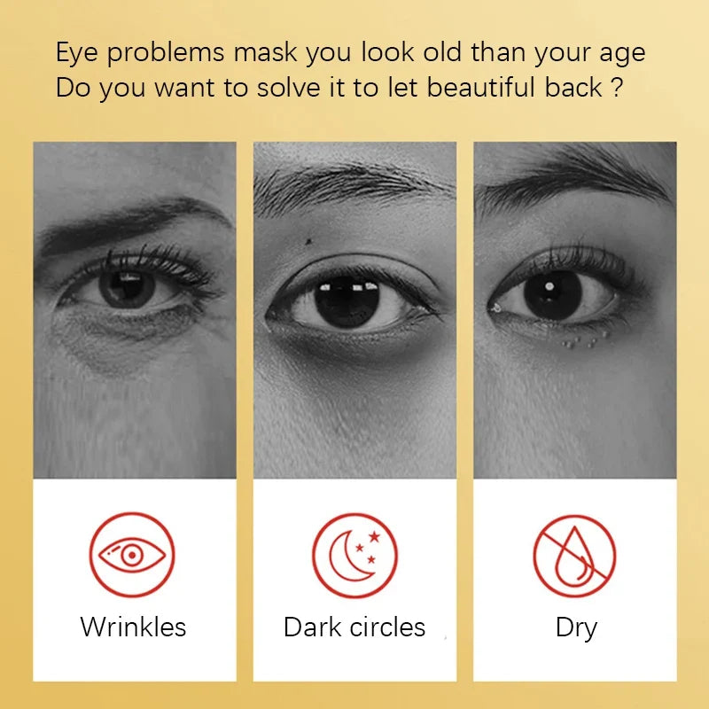 120pcs BIOAQUA  Gold Crystal Collagen Eye Mask Anti Dark Circles Anti-Wrinkles Seaweed Moisturizing Eye Patches Eyes Skin Care
