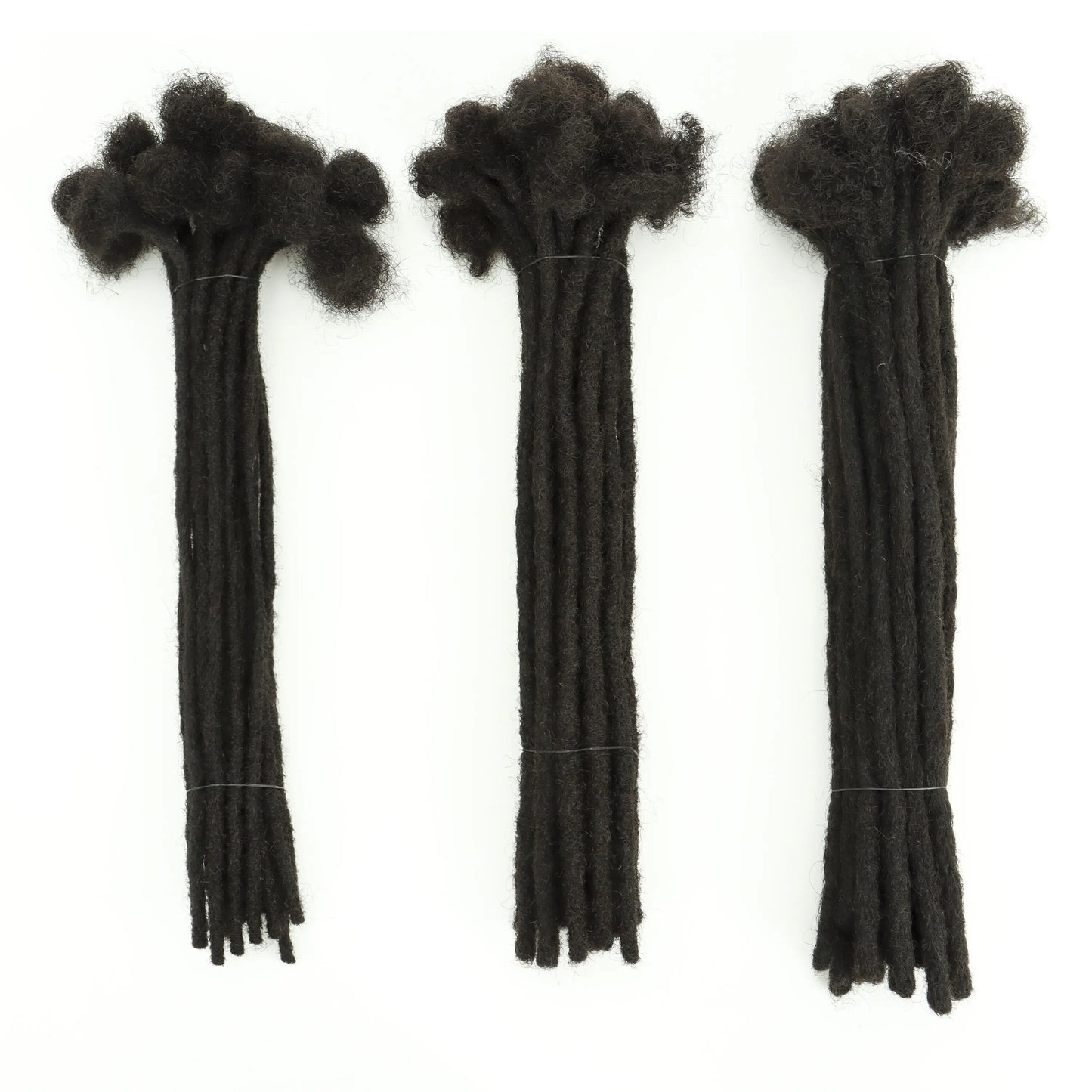 Brazilian Human Hair Dreadlocks Crochet Braids | Kinky Loc Extensions 0.6-0.8cm