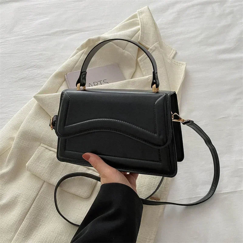 High Quality PU Leather Handbag & Purse for Women | Solid Color Shoulder Crossbody Bag (Lady Messenger, Small Tote for Girls)