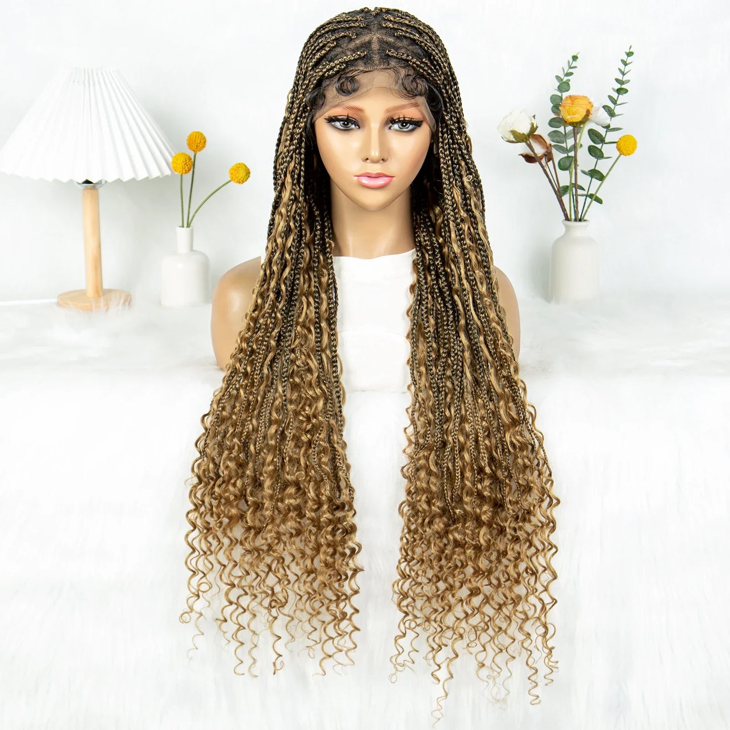 Boho Triangle Knotless Box Braids Wig | Full Lace | Baby Hair | KIMA Synthetic