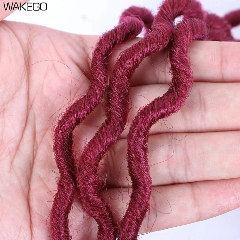 Goddess Faux Locs Crochet Hair | 18" Soft Curly Braids | Ombre Dreadlocks Extensions | 24 Strands/Pack