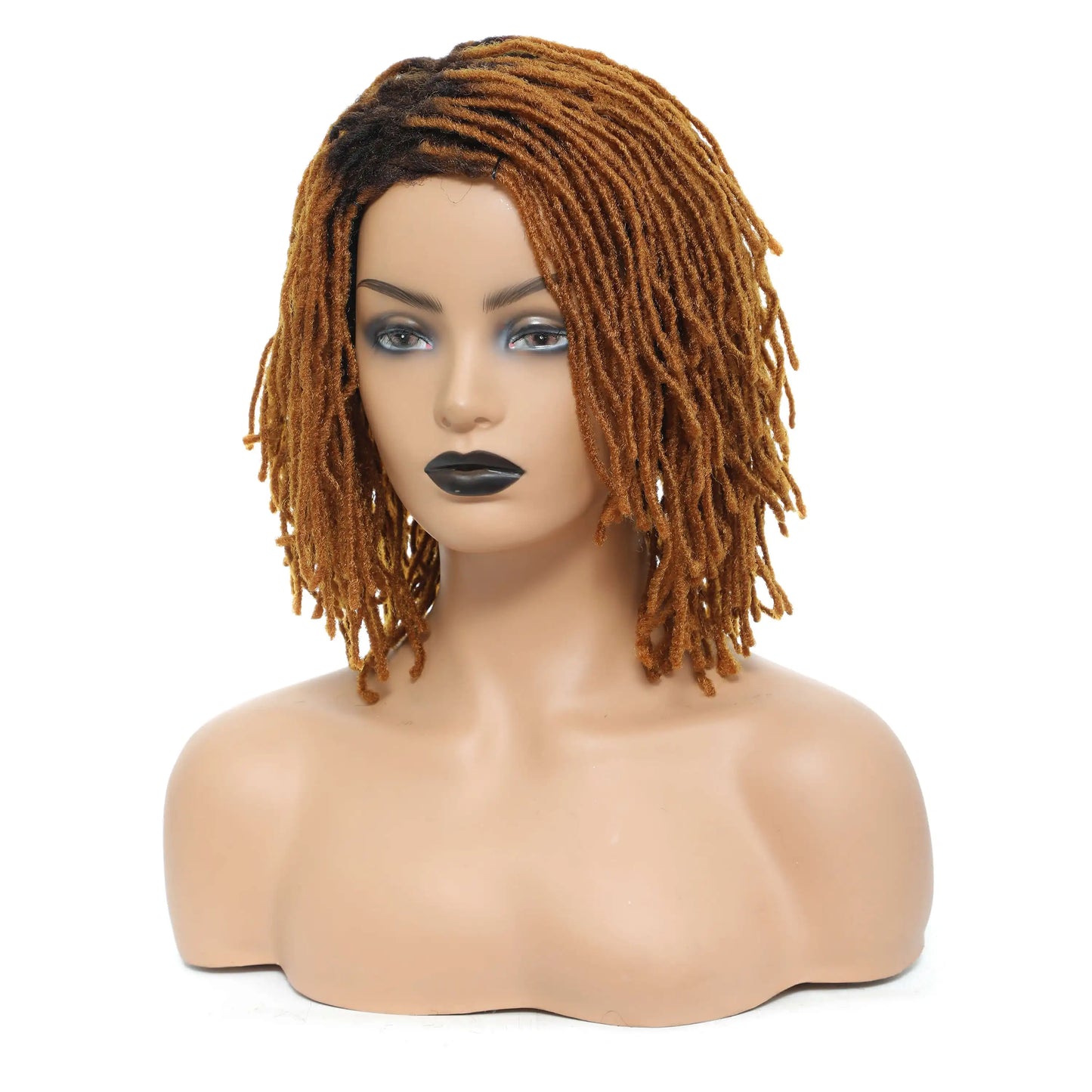 10" Braided Bob Wig | Afro Dreadlock Wig | Curly Ends | Synthetic Crochet Wig | Cosplay