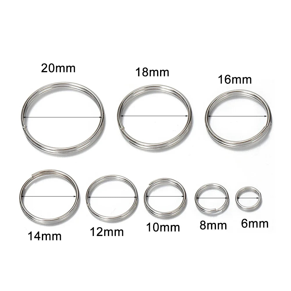 50pcs Key Ring Connector for DIY Keychain Making Findings