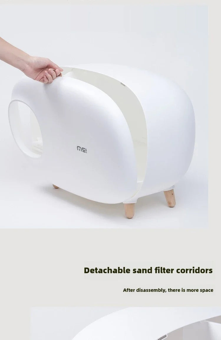 Makesure Cat Litter Box Fully Enclosed Cat Toilet Pet Supplies High-value Cat Toilet Automatic Self-cleaning Litter Box