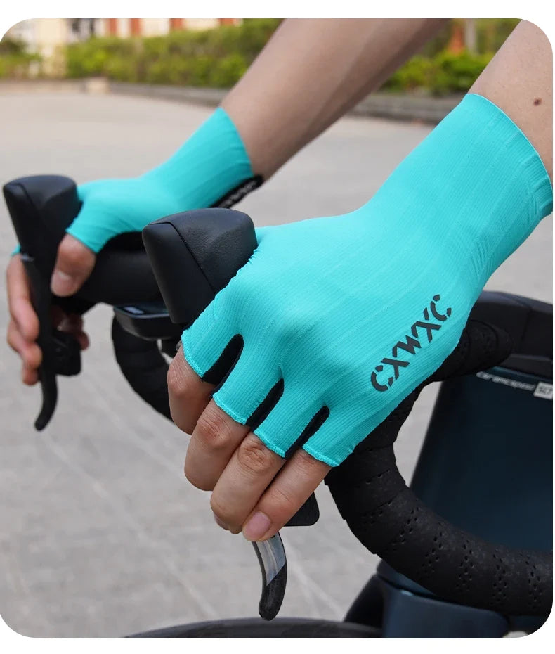 CXWXC Cycling Half Finger Gloves Men Women Breathable Anti-slip Glove Fitness Sport Training Gloves With Extended Wrist Guard
