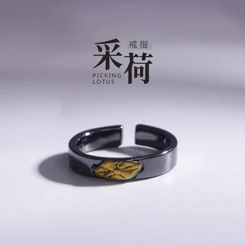 Men's high-end atmospheric ring original men's and women's national style personality new trend Chinese ring