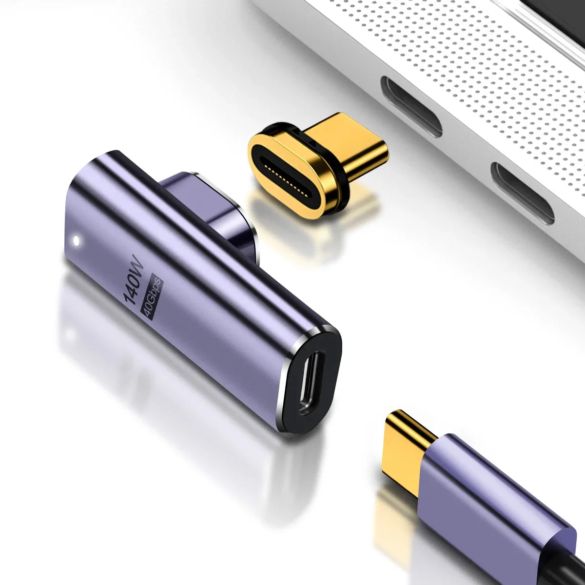 NNBILI 140W USB4.0 40Gbps Thunderbolt3 Magnetic Type-C TO USBC Fast Charge Magnet Converter Cable 8K@60Hz OTG USB Type C Adapter