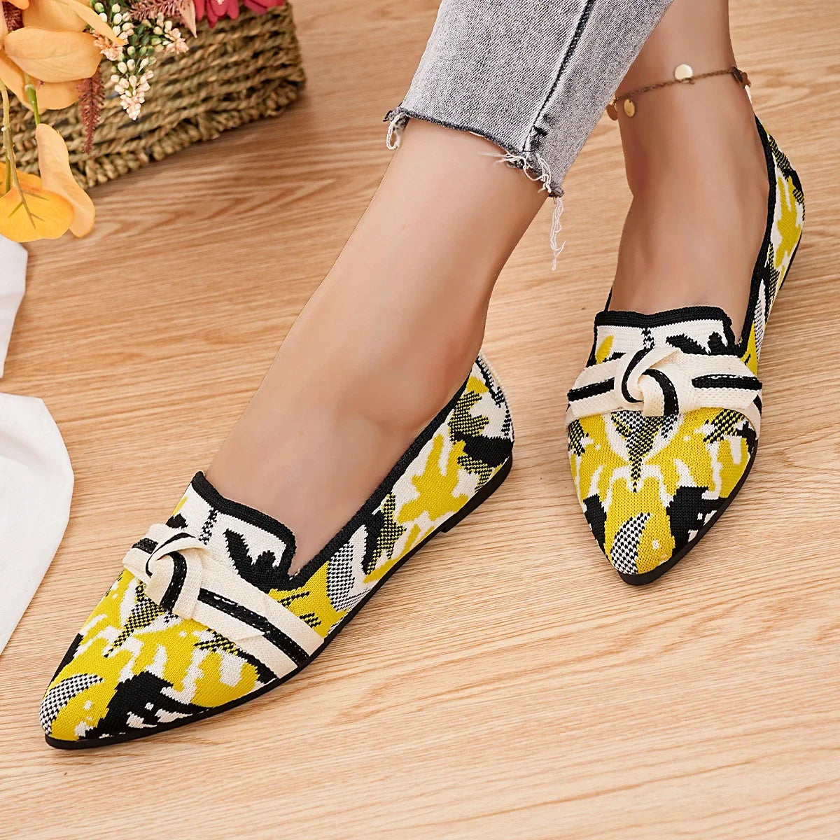New Women's Loafers Ballet Flat Shoes Spring/autumn Fashion Pointed Toe Casual Low Heeled Women's Flat Shoes  Size 36-43
