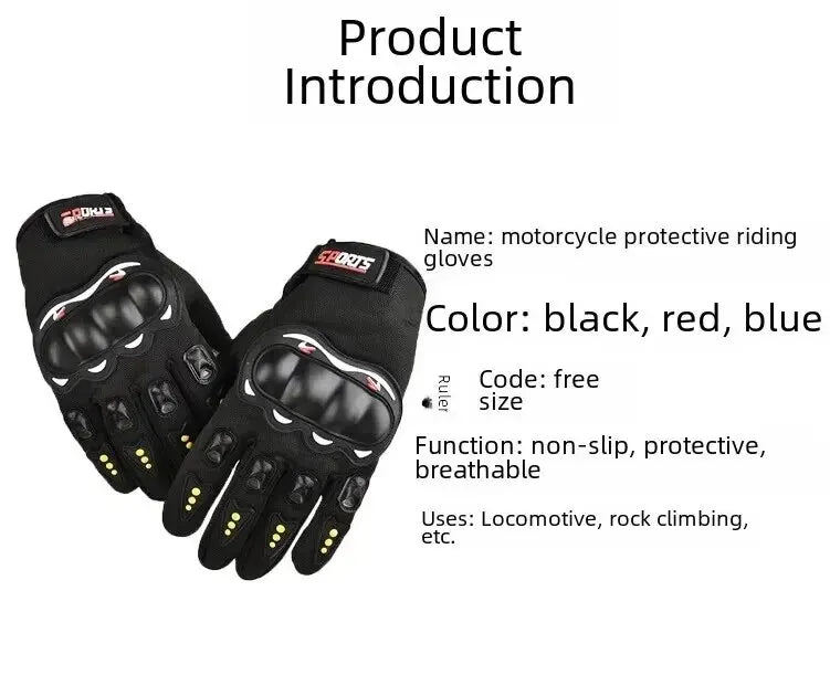 Full-finger Motorcycle Gloves Men Touch Screen Outdoor Off-road Sports Cycling Motorcycle Finger Gloves