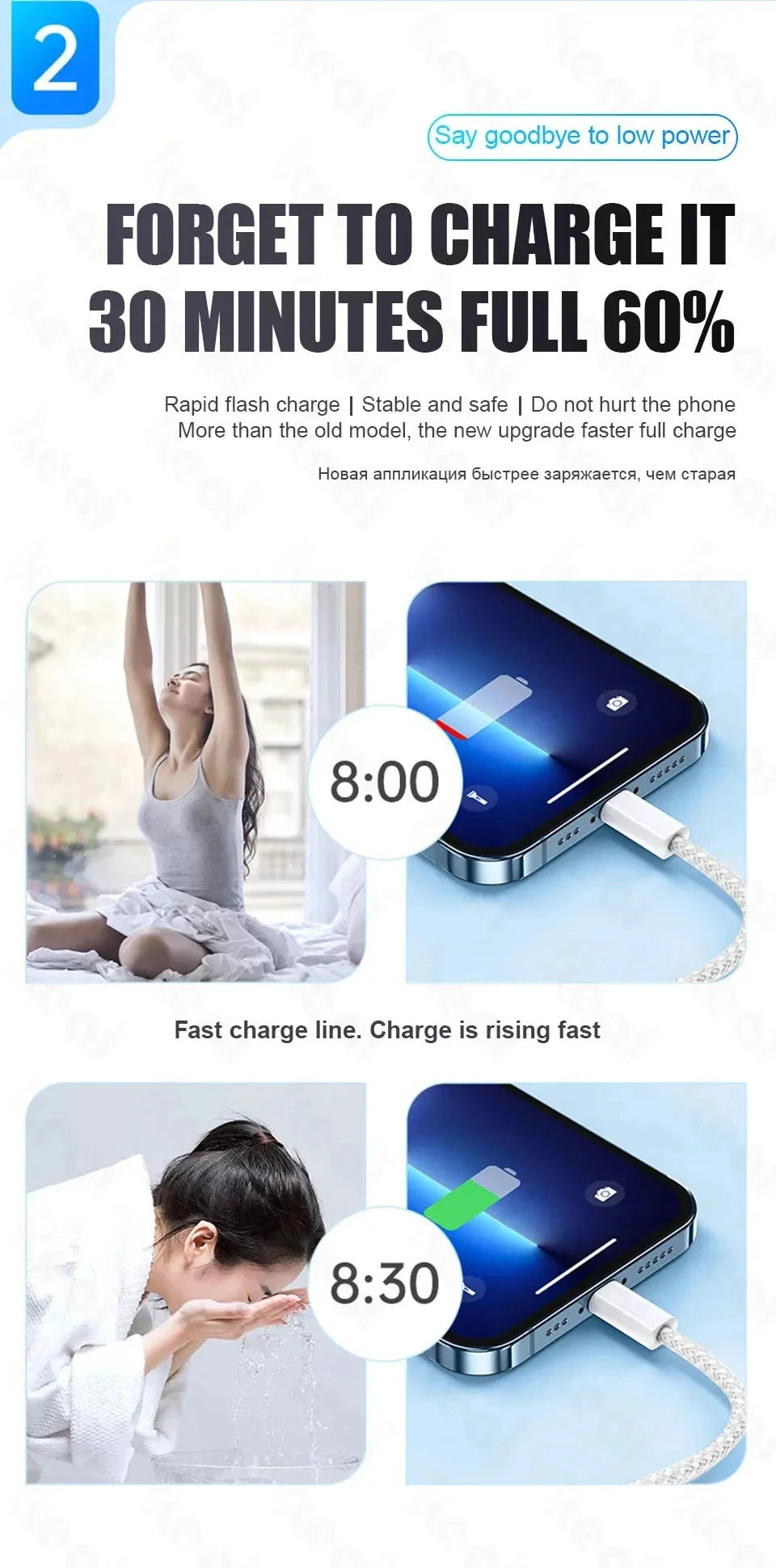 60W USB C Phone Cable For iPhone 16 15 17 Pro Max 17 Air Plus Fast Charging Type-C Charge Braided Cables USB to Type C Data Line