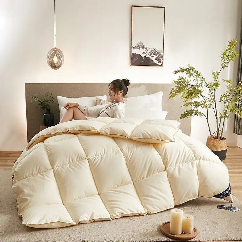 Feather Down Duvet Soft and Warm Perfect for Home Decor