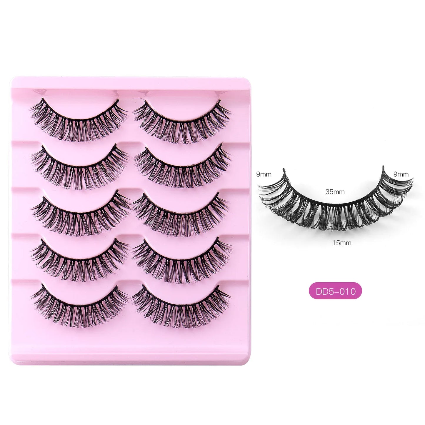 Fashion Russian Strip Lashes 2/5/10 Pairs 3D Mink Lashes Natural Eyelashes Dramatic False Eyelashes Wholesale Eyelash Extension