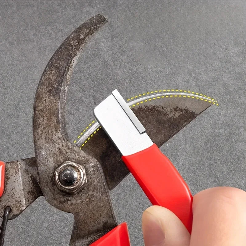 Professional Kitchen Knife Sharpener - Tungsten & Diamond Ceramic Sharpening Stone For All Blades, Including Garden Shears
