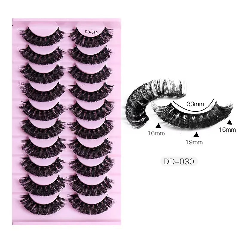 Fashion Russian Strip Lashes 2/5/10 Pairs 3D Mink Lashes Natural Eyelashes Dramatic False Eyelashes Wholesale Eyelash Extension