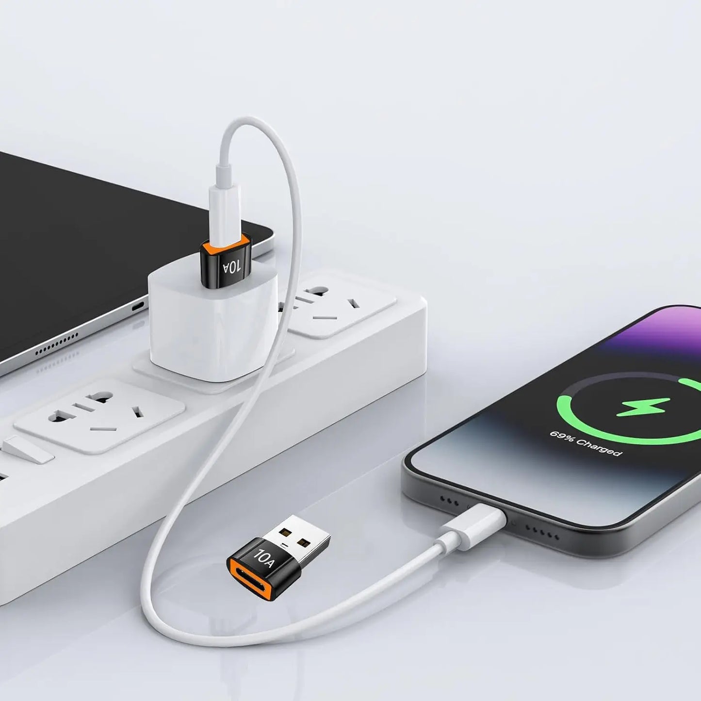 Small USB A to USB C Charging Adapters USB to USB C Adapter, Easy Connecting for Cameras and Headphones Accessory