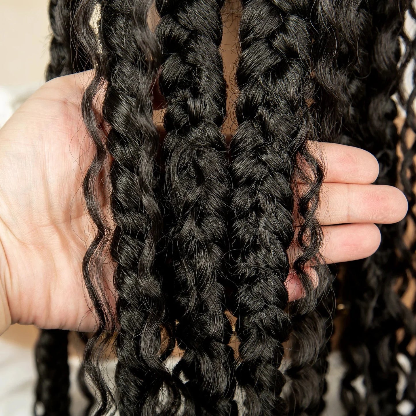 Boho Cornrow & Knotless Box Braids Wig | Full Lace | Kanekalon Hair | Women's Braided Wig