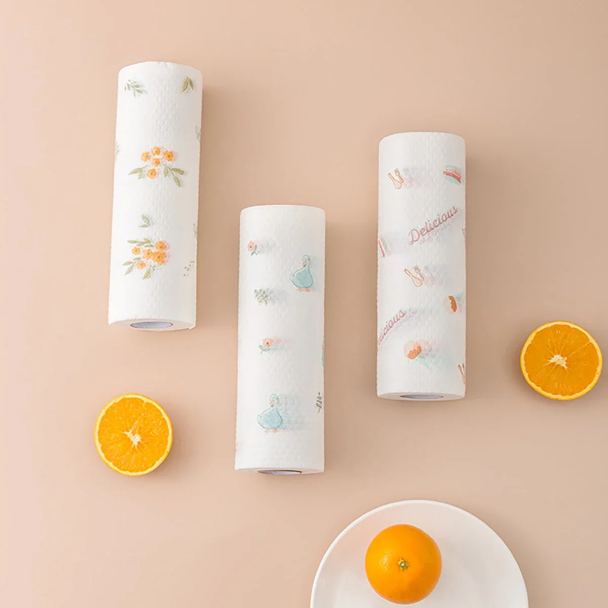 1pc Kitchen Cleaning Dish Cloth Lazy Rag Scouring Pad Oil-free Disposable Dish Towel Non-woven Fabric Cleaning Rags