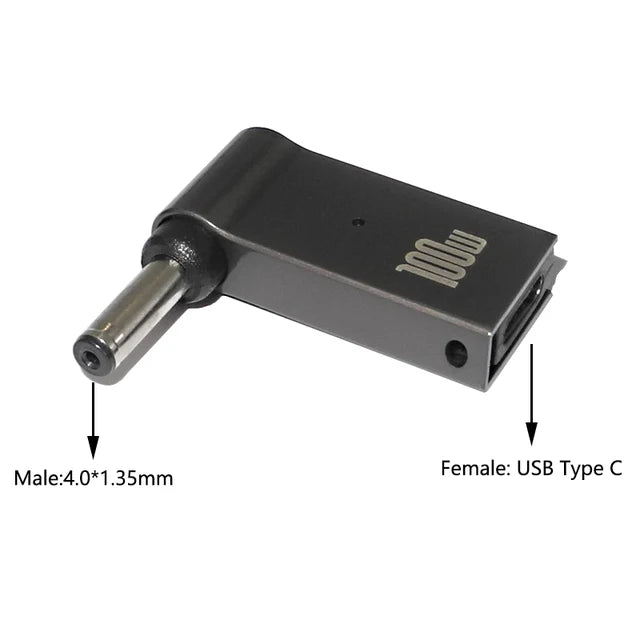 100W USB Type C Fast Charging Adapter Plug Connector Universal USB C Laptop Charger Converter for Dell Asus Hp Acer Lenovo