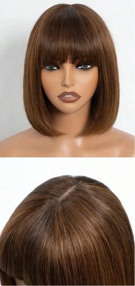 Rebecca Ombre Blonde Brown Bob Wig | 3x1 Part Lace Human Hair