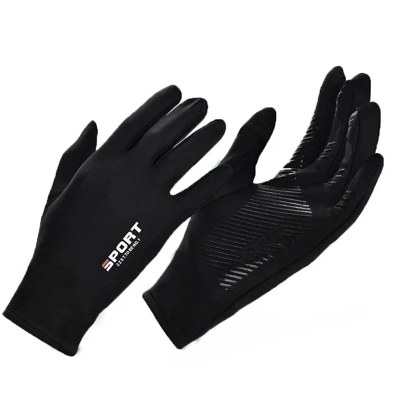 Summer Ice Silk Touchscreen Anti Slip Gloves Outdoor Fishing Waterproof Sunscreen Gloves Bicycle Gloves