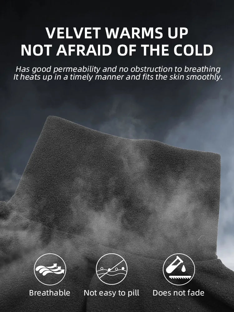 New Winter Motorcycle Mask Fleece Thermal Face Mask Keep Warm Motocross Riding Balaclava Motorbike Windproof Ski Mask Men Women