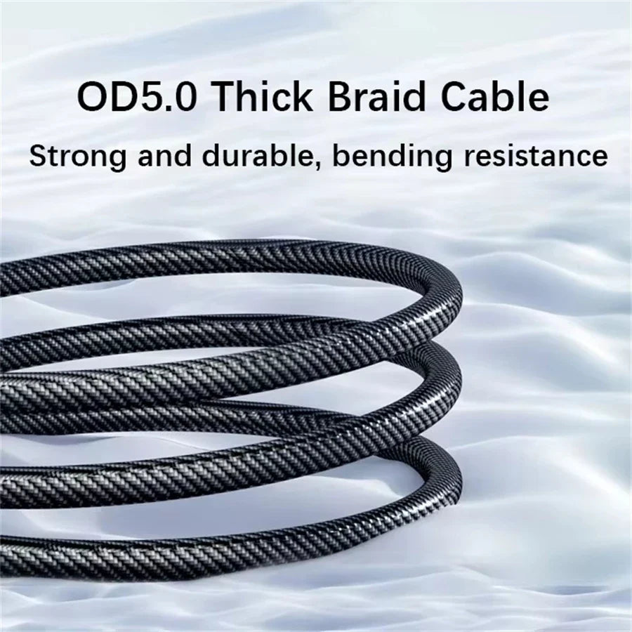 120W Super Fast Charging Cable Real-time Digital Display USB A to Type C Data Cable For iPhone Android Phones Universal