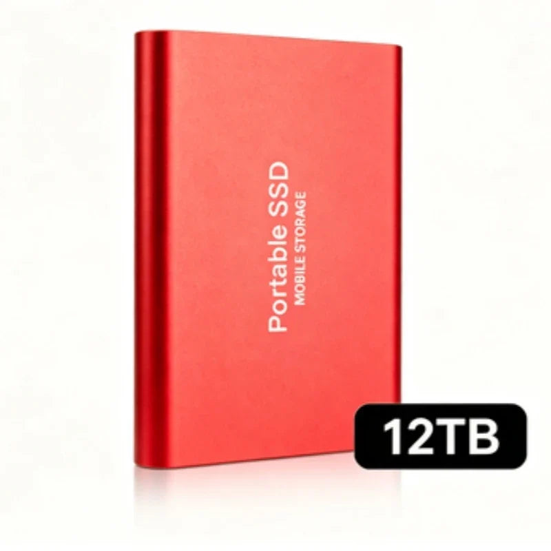 Portable External SSD, 1TB-16TB Large Capacity USB3.1 High Speed Solid State Drive, Lightweight Storage for Laptop, Desktop, Mac