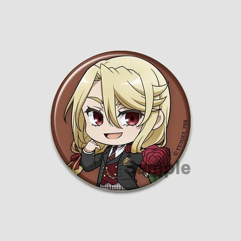 58MM Cartoon Comics Black Butler Creative DIY Badge Tinplate Plastic Pins Button Brooches for Backpack Accessories Jewelry Gifts