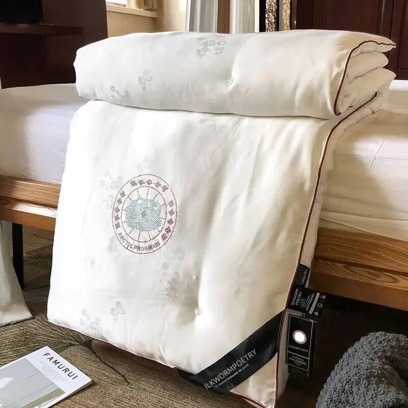 Formtheo Mulberry Silk Quilt Duvet Insert Luxury Warm Winter Duvet For Double Bed