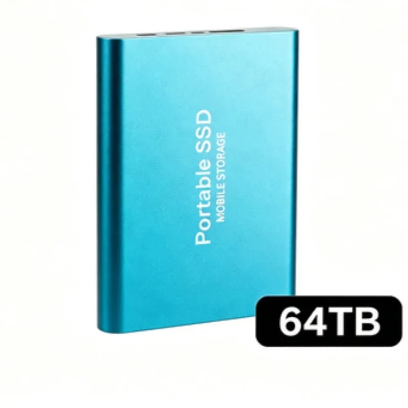 Portable External SSD, 1TB-16TB Large Capacity USB3.1 High Speed Solid State Drive, Lightweight Storage for Laptop, Desktop, Mac