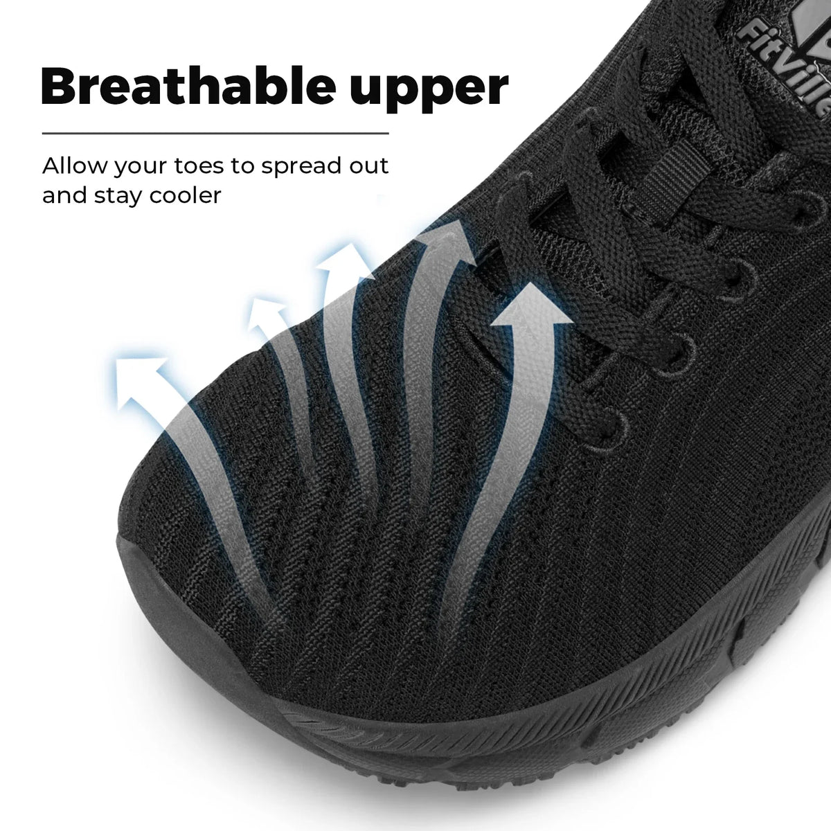 FitVille Wide Toe Box Shoes for Men Cushioned Well Extra Wide Width Shoes Non Slip Wide Lightweight Breathable Running Shoes