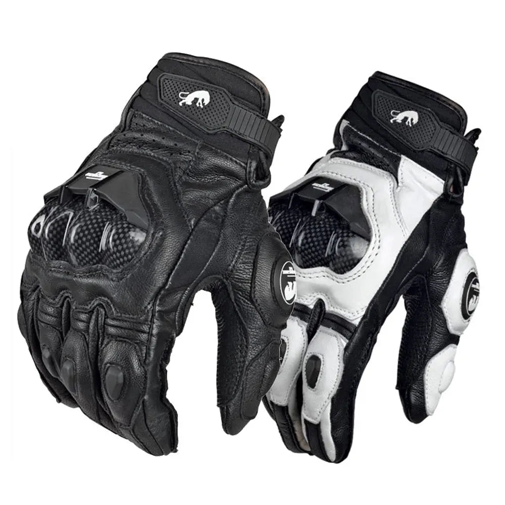 Motorcycle Gloves Black Racing Genuine Leather Motorbike White Road Riding Team Glove Summer Winter Wearable for Furygan AFS 18