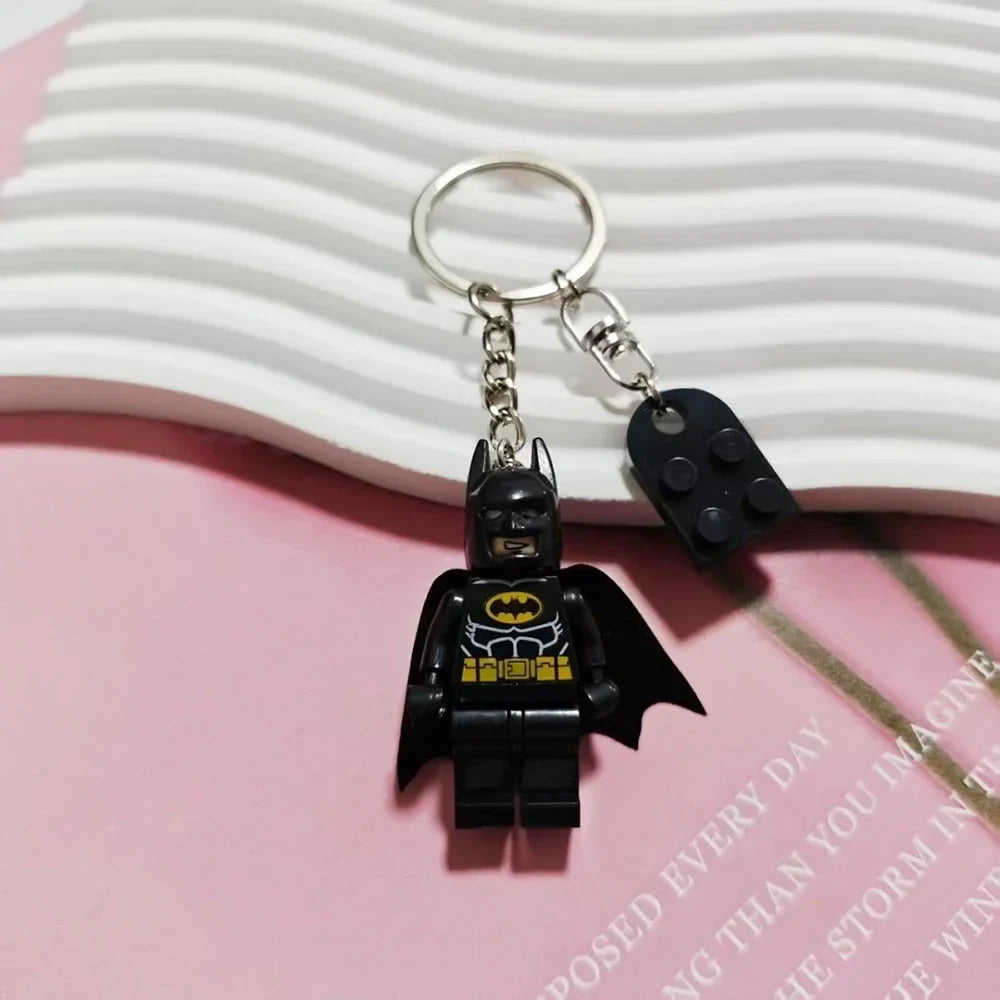 Beautiful Handmade 3D Fairy Star Pink Black Bat Keychain Y2k Heart Block Key Ring Backpack Pendant Couple Keychain Gifts