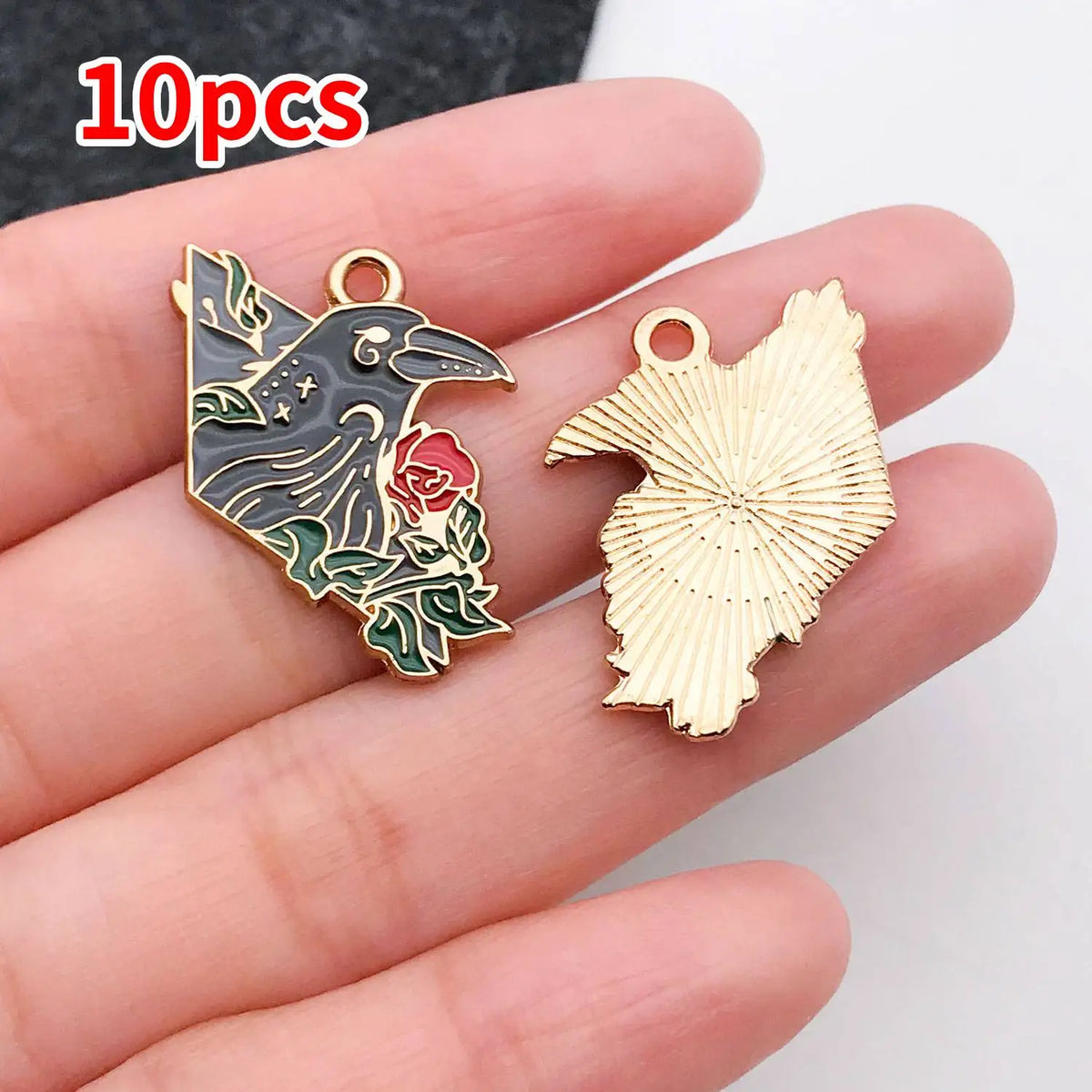 Mix 10/20 pcs of Alloy Enamel Halloween Charms Pendants, Suitable for DIY Necklace, Earring, Keychain Jewelry Making Accessory.