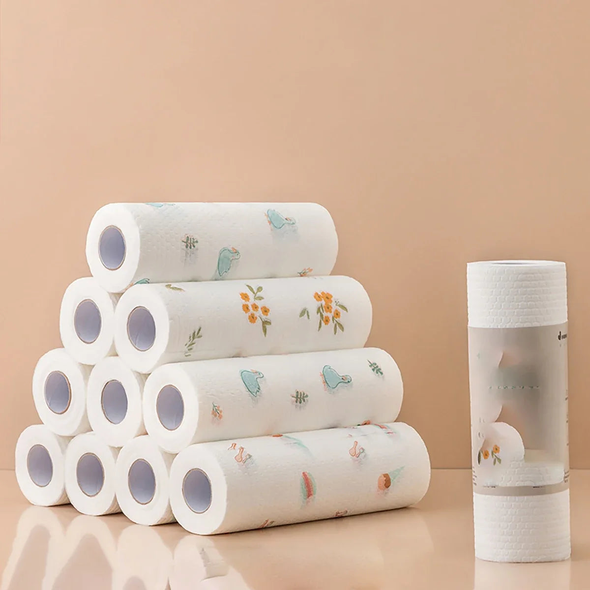 1pc Kitchen Cleaning Dish Cloth Lazy Rag Scouring Pad Oil-free Disposable Dish Towel Non-woven Fabric Cleaning Rags