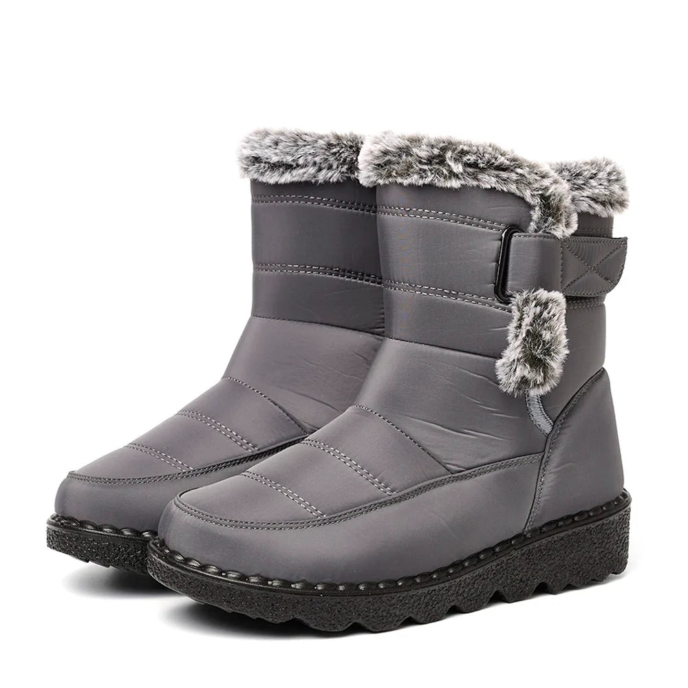 Winter Women Boots Waterproof Snow Boots Plus Size Casual Platform Ankel Boots Warm Fur Women Shoes Antislip Fashion Cotton Shoe